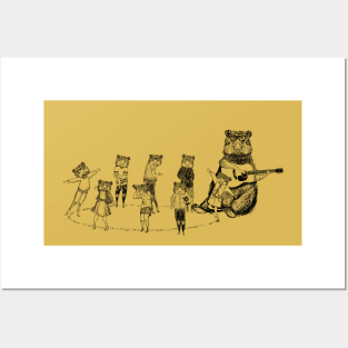 Safety Dance all bears in Gas Masks Posters and Art